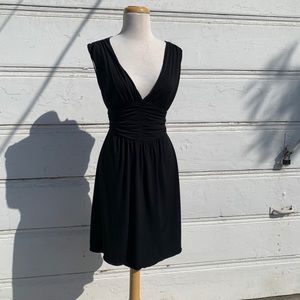 Black Max Studio Dress with Deep V Size MP